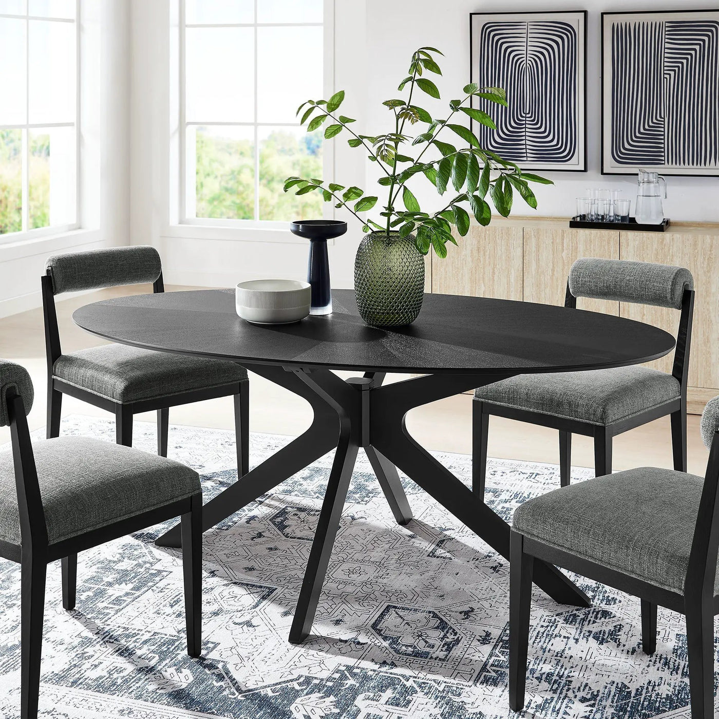 Crossroads 71" Oval Wood Dining Table by Modway by HouseOfZazla