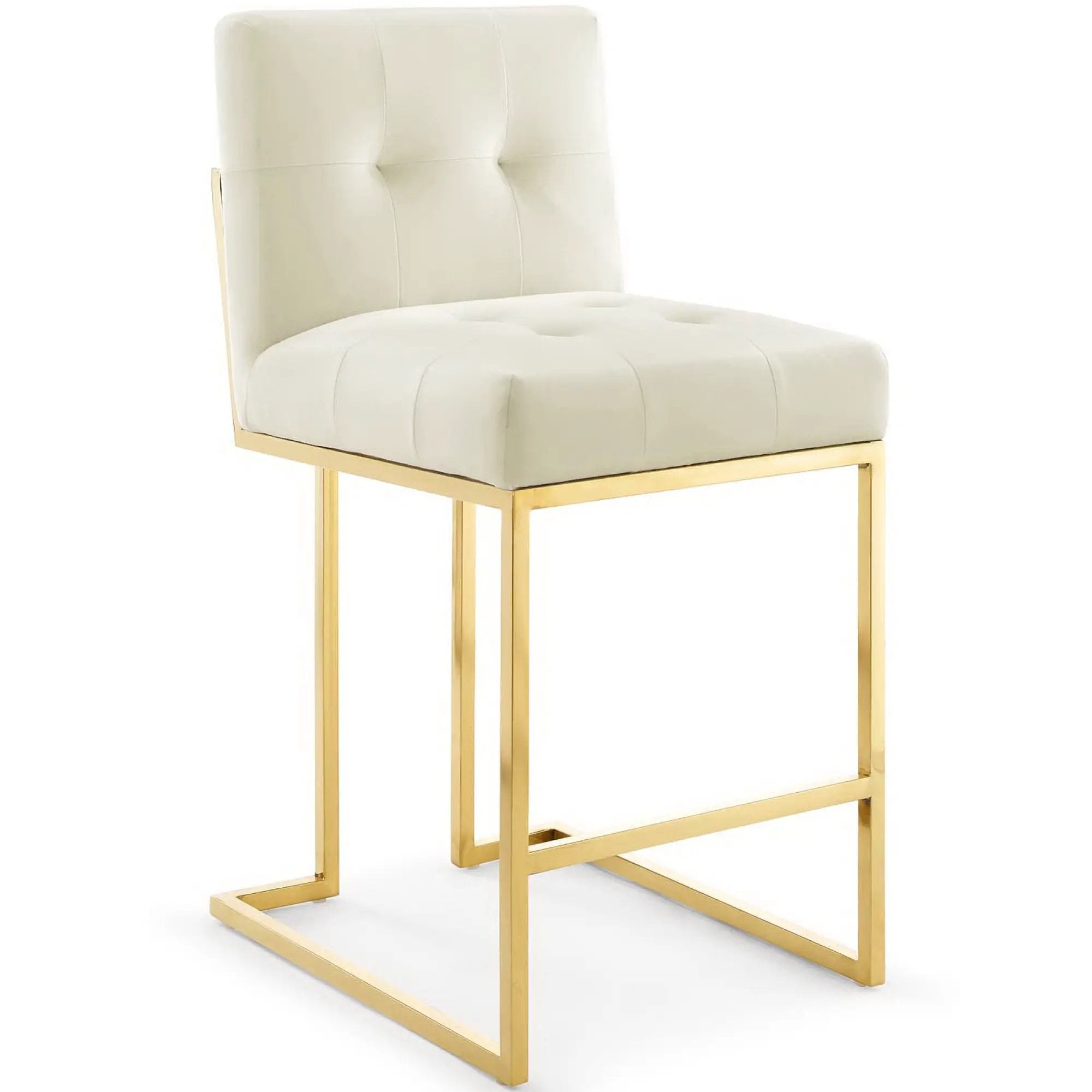 Privy Gold Stainless Steel Performance Velvet Counter Stool by Modway by HouseOfZazla