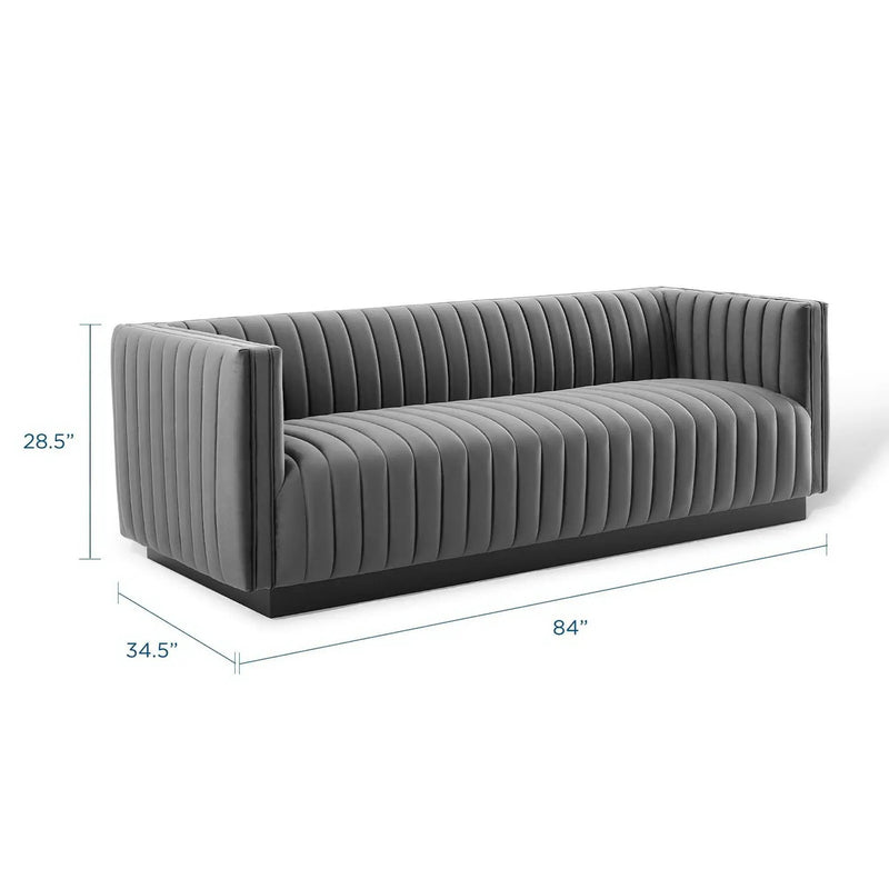 Conjure Channel Tufted Velvet Sofa by Modway by HouseOfZazla