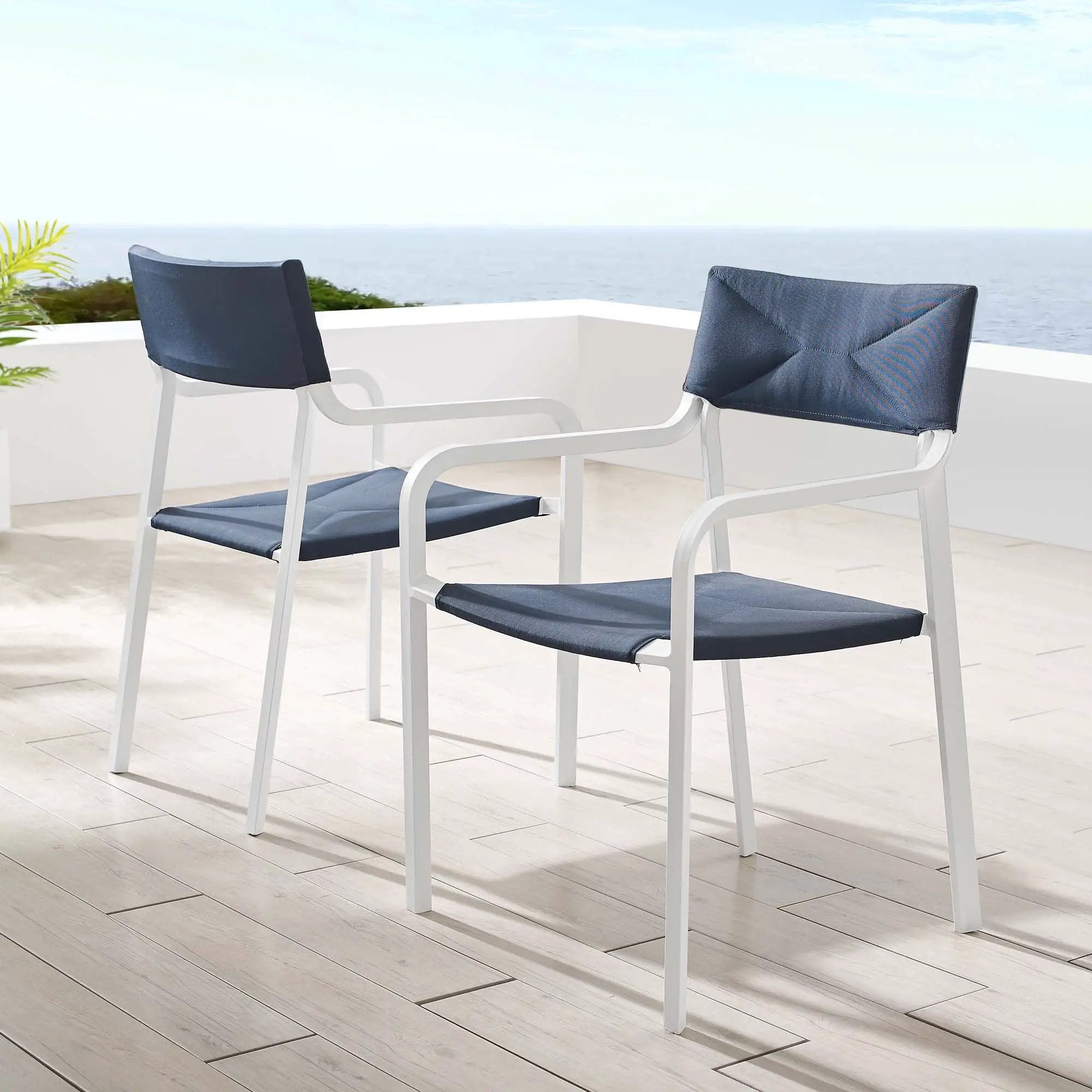 Raleigh Outdoor Patio Aluminum Armchair Set of 2 by Modway by HouseOfZazla