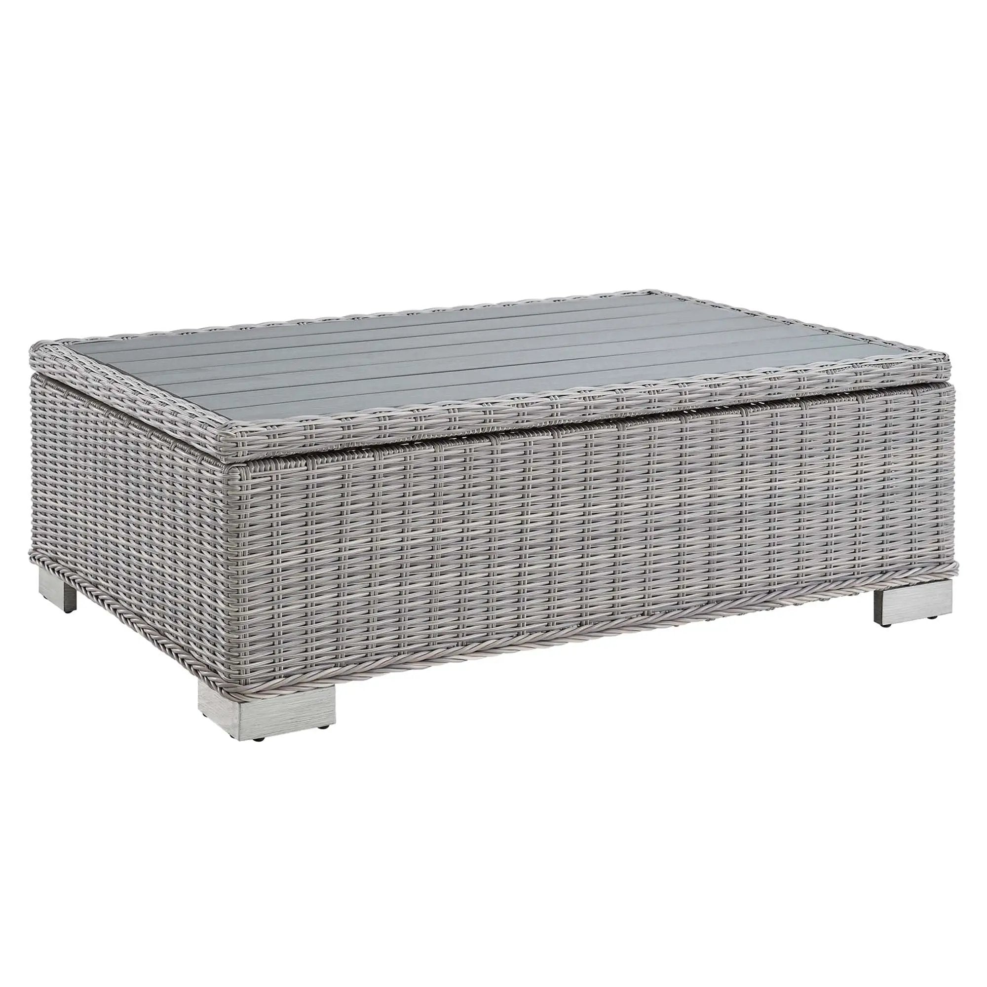 Conway 45" Outdoor Patio Wicker Rattan Coffee Table by Modway by HouseOfZazla