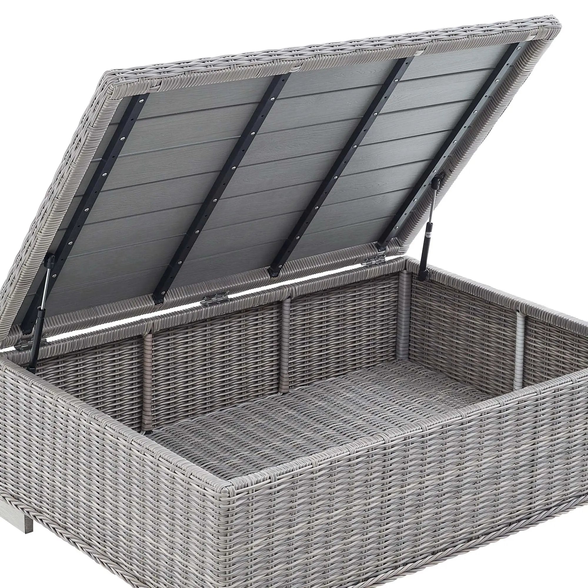 Conway 45" Outdoor Patio Wicker Rattan Coffee Table by Modway by HouseOfZazla