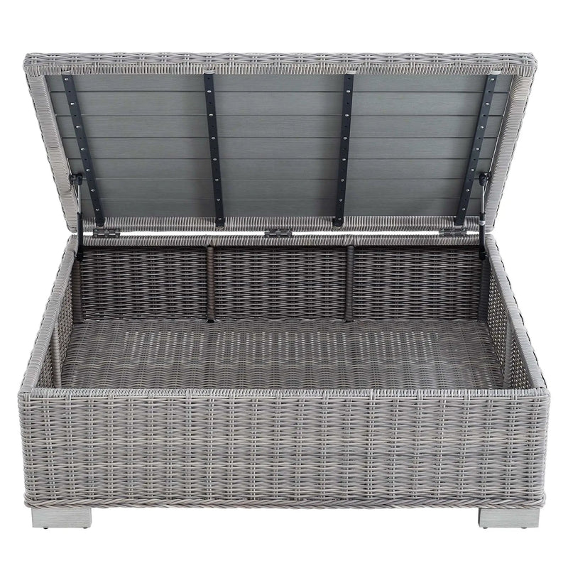 Conway 45" Outdoor Patio Wicker Rattan Coffee Table by Modway by HouseOfZazla
