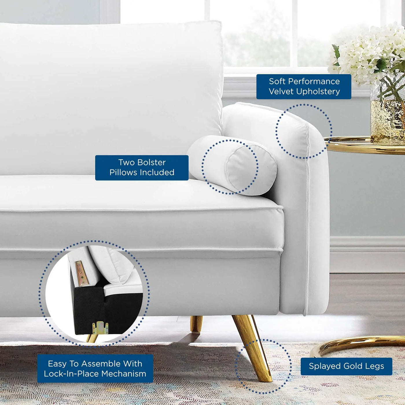 Revive Performance Velvet Sofa by Modway by HouseOfZazla