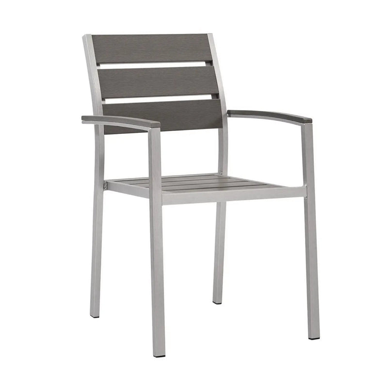 Shore Outdoor Patio Aluminum Dining Armchair Set of 2 by Modway by HouseOfZazla