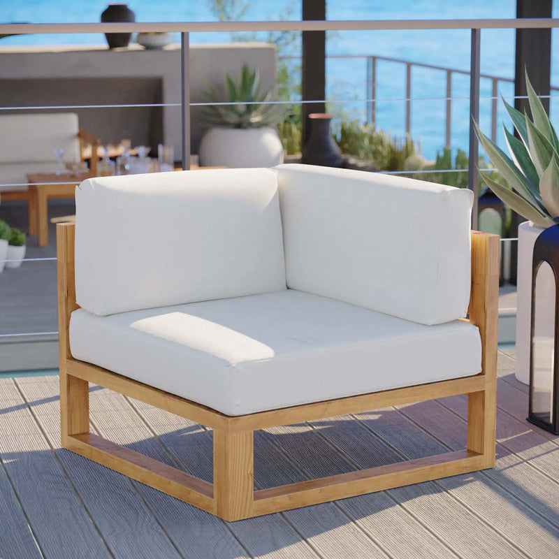 Upland Outdoor Patio Teak Wood Corner Chair by Modway by HouseOfZazla