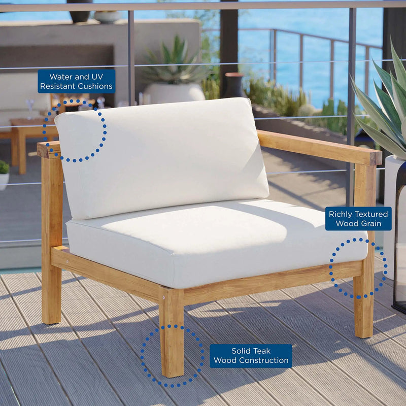 Bayport Outdoor Patio Teak Wood Right-Arm Chair by Modway by HouseOfZazla