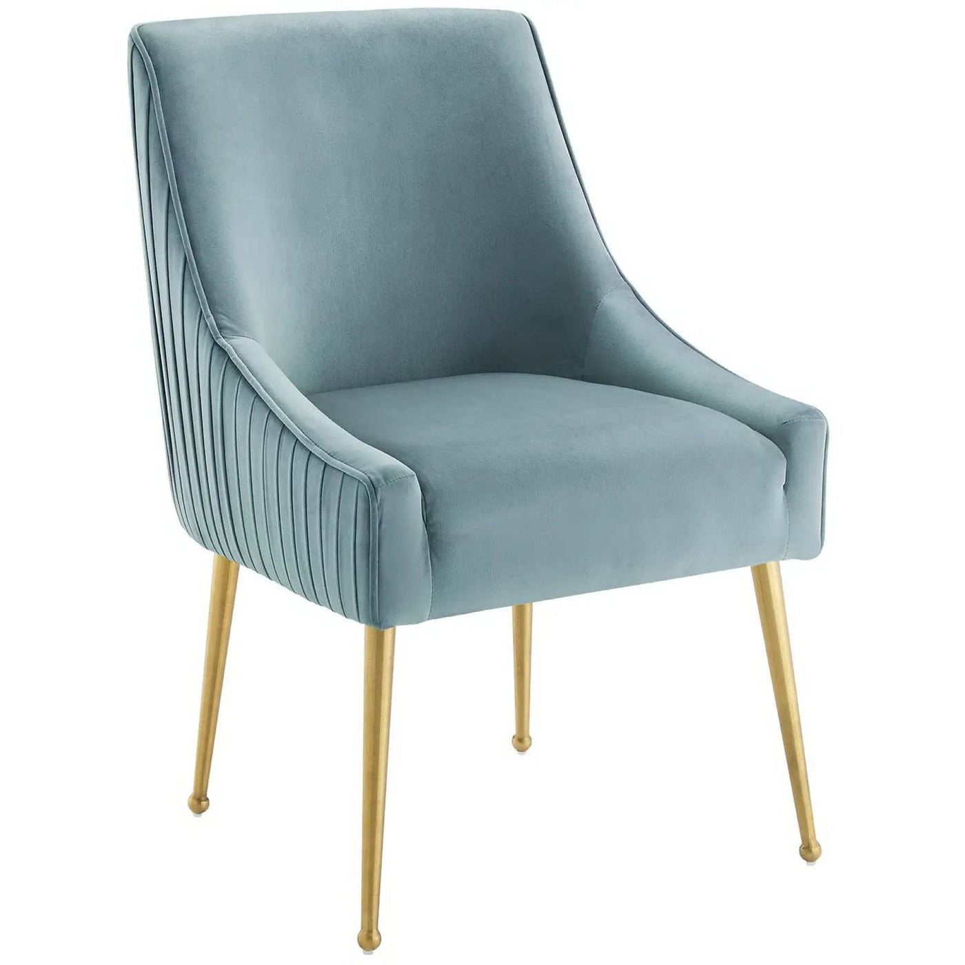 Discern Pleated Back Upholstered Performance Velvet Dining Chair Set of 2 by Modway by HouseOfZazla