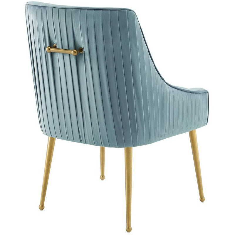 Discern Pleated Back Upholstered Performance Velvet Dining Chair Set of 2 by Modway by HouseOfZazla