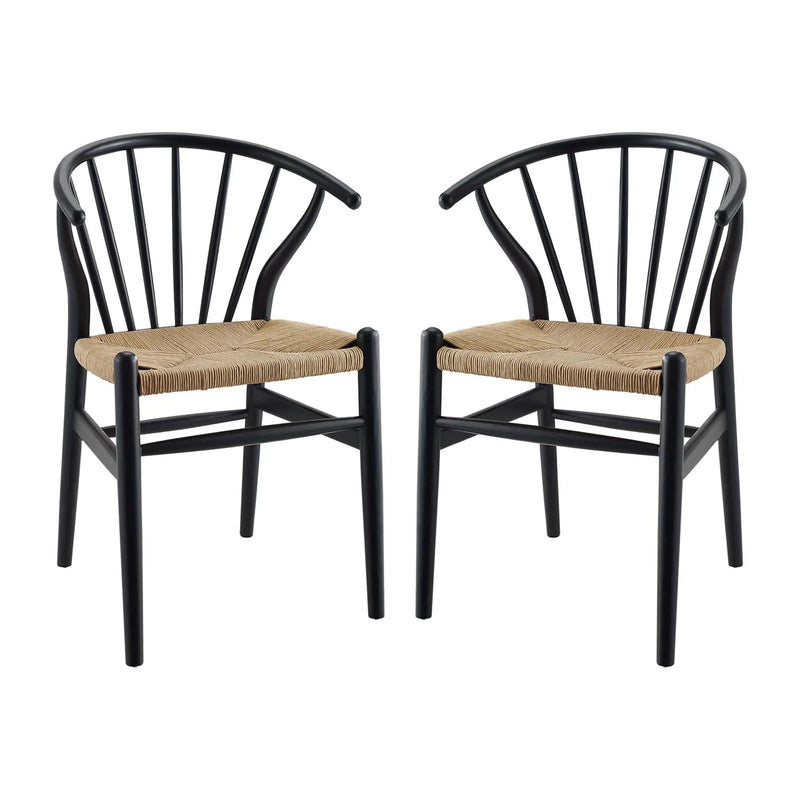 Flourish Spindle Wood Dining Side Chair Set of 2 by Modway by HouseOfZazla