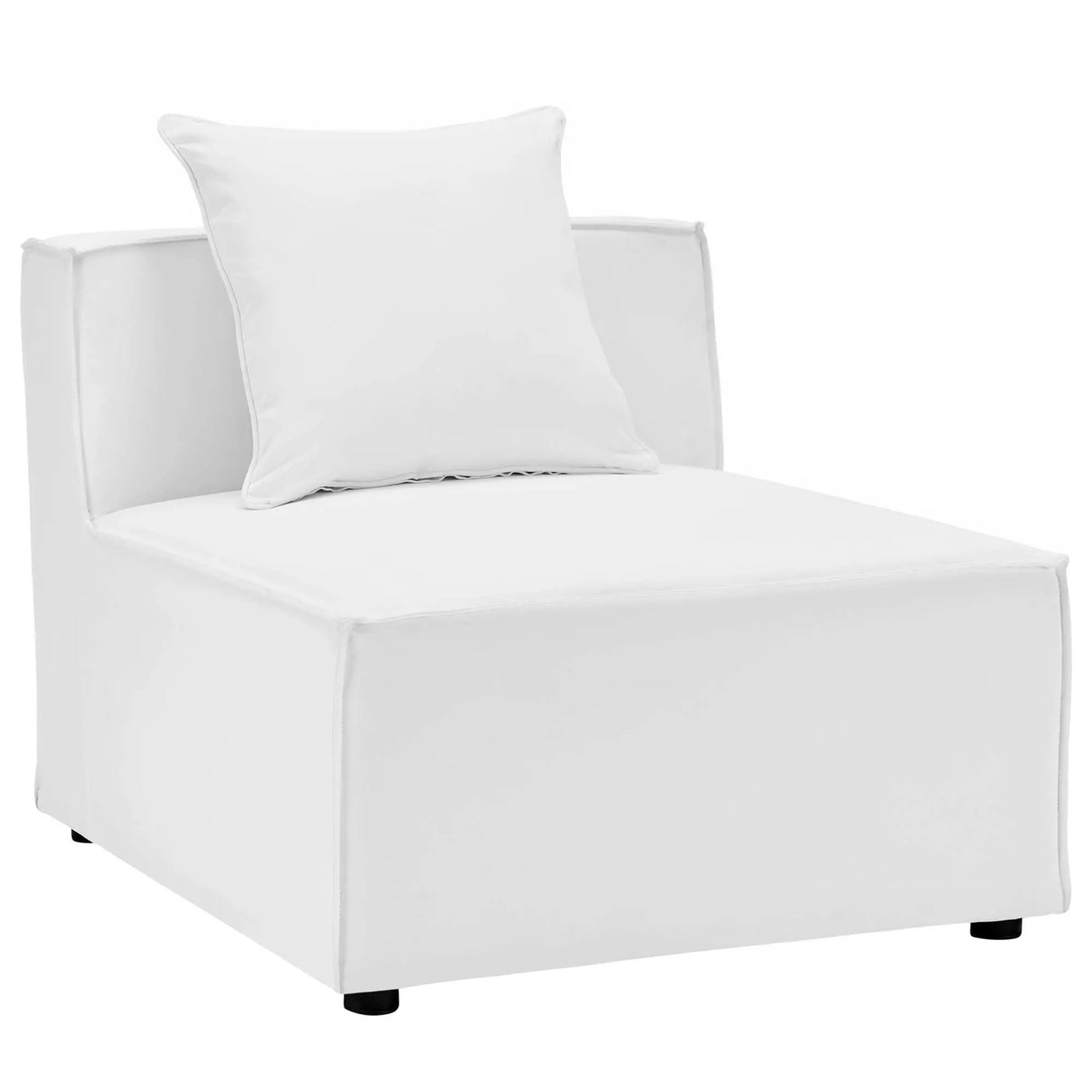 Saybrook Outdoor Patio Upholstered Sectional Sofa Armless Chair by HouseOfZazla
