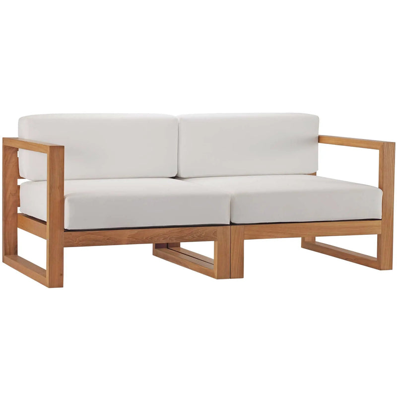 Upland 2-Piece Outdoor Patio Teak Wood Sectional Sofa Loveseat by Modway by HouseOfZazla