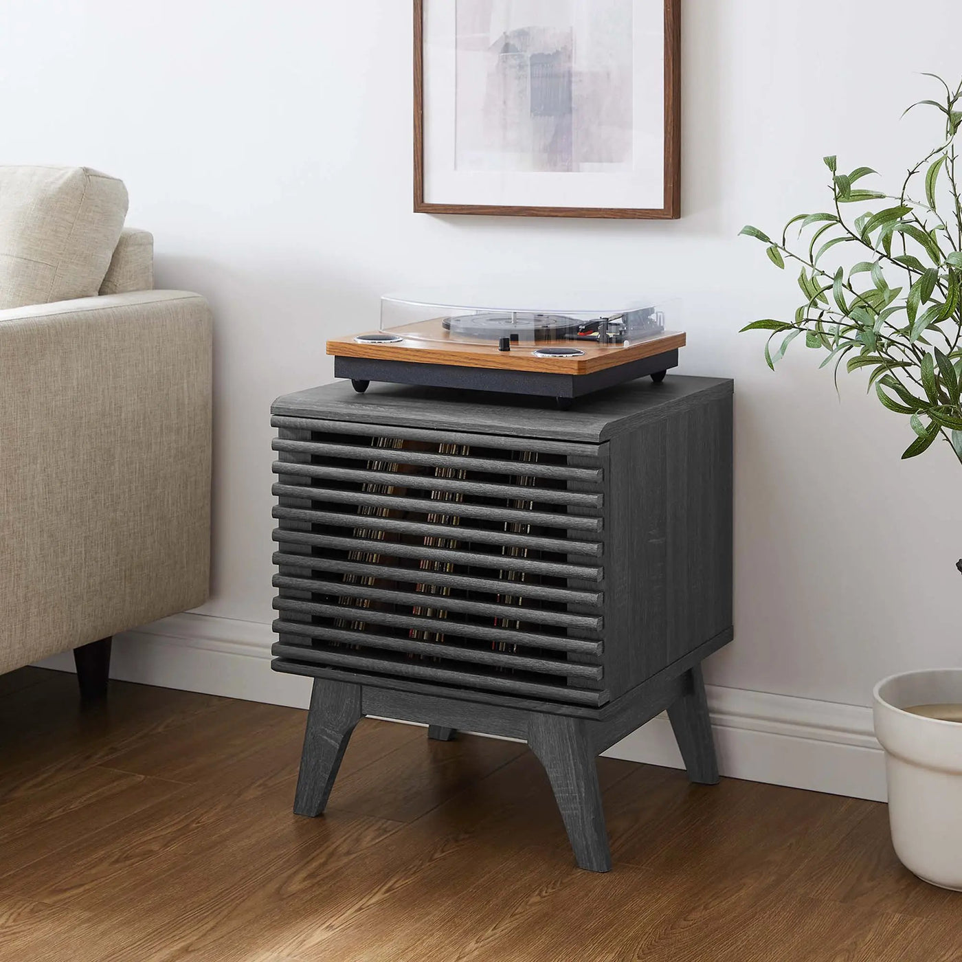 Render Vinyl Record Display Stand by Modway by HouseOfZazla