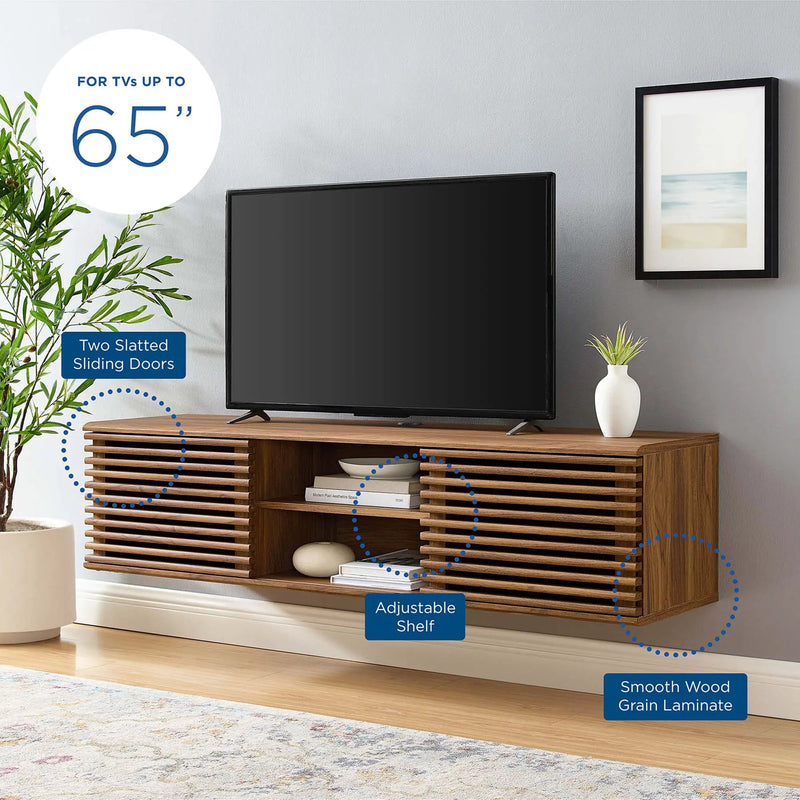 Render 60" Wall-Mount Media Console TV Stand by Modway by HouseOfZazla