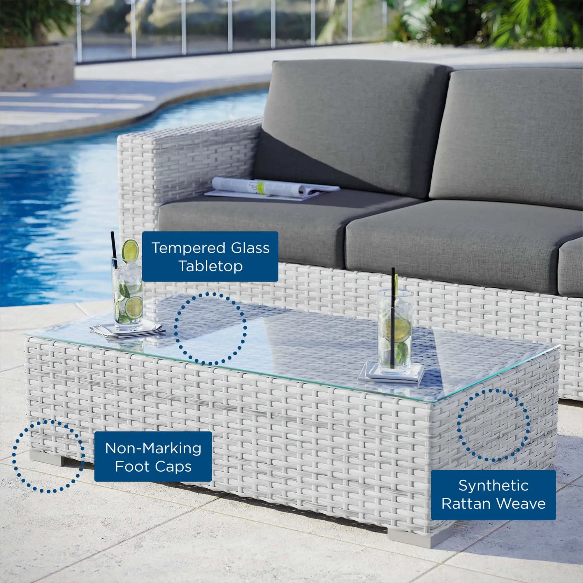 Convene Outdoor Patio Coffee Table by Modway by HouseOfZazla