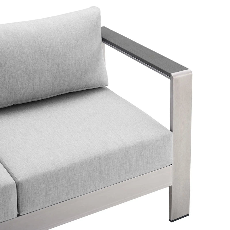 Shore 3 Piece Sunbrella Fabric Outdoor Patio Aluminum Set by Modway by HouseOfZazla