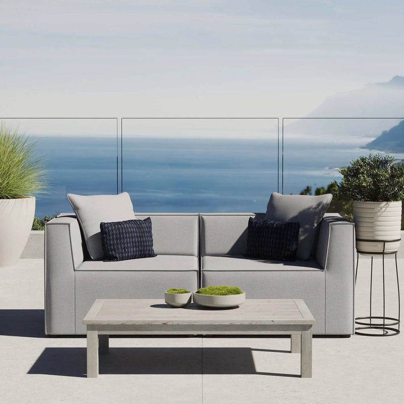 Saybrook 2-Piece Outdoor Patio Upholstered Sectional Sofa Loveseat by Modway by HouseOfZazla
