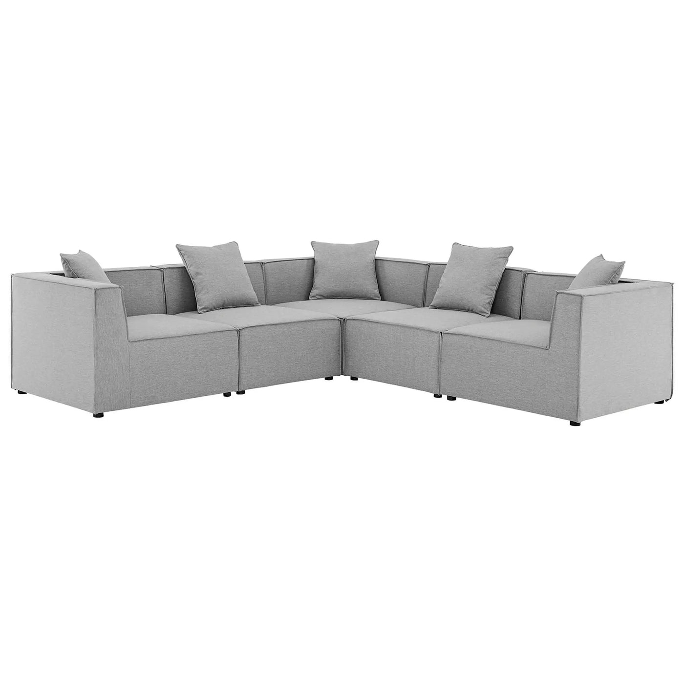 Saybrook 5-Piece Outdoor Patio Upholstered Sectional Sofa by Modway by HouseOfZazla