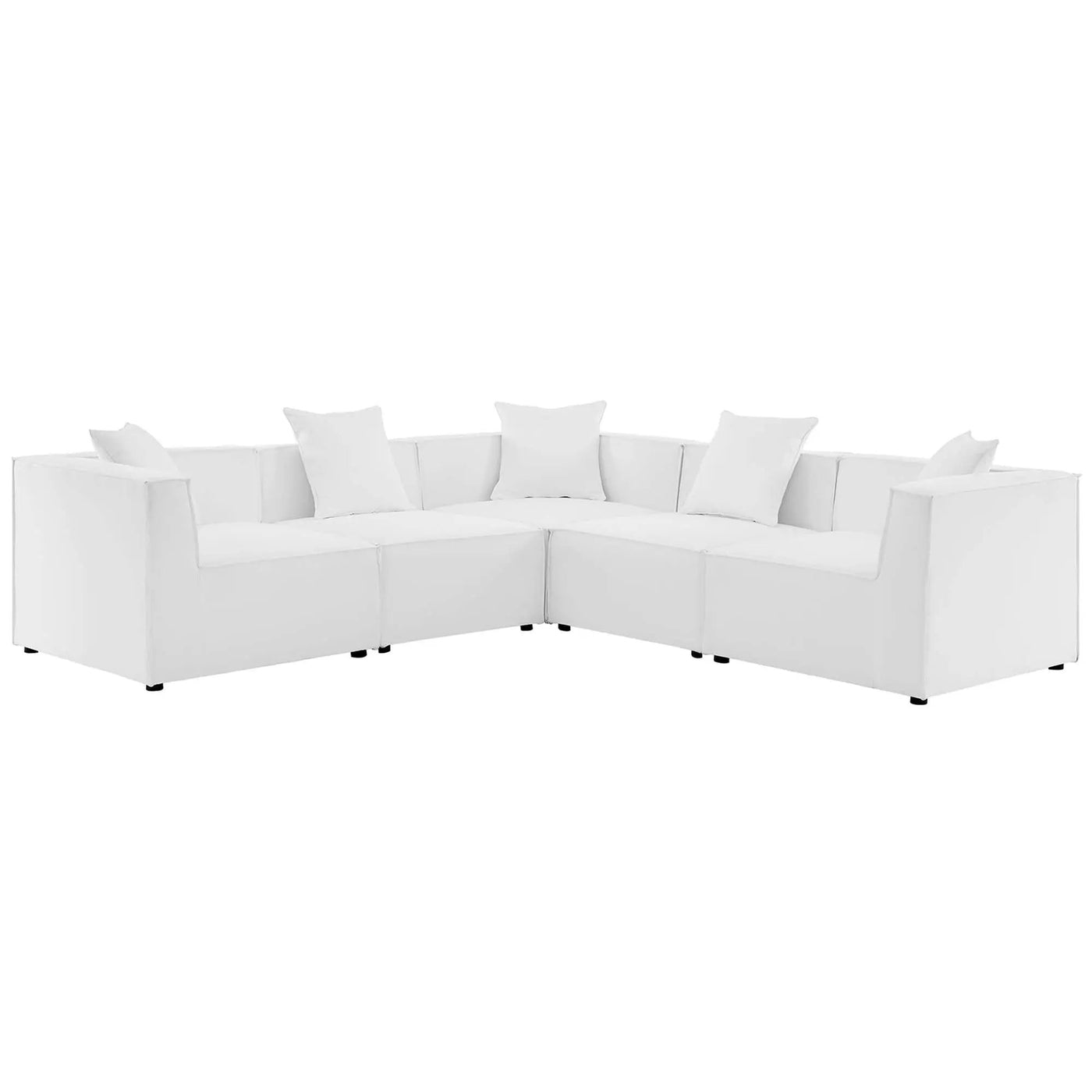 Saybrook 5-Piece Outdoor Patio Upholstered Sectional Sofa by Modway by HouseOfZazla