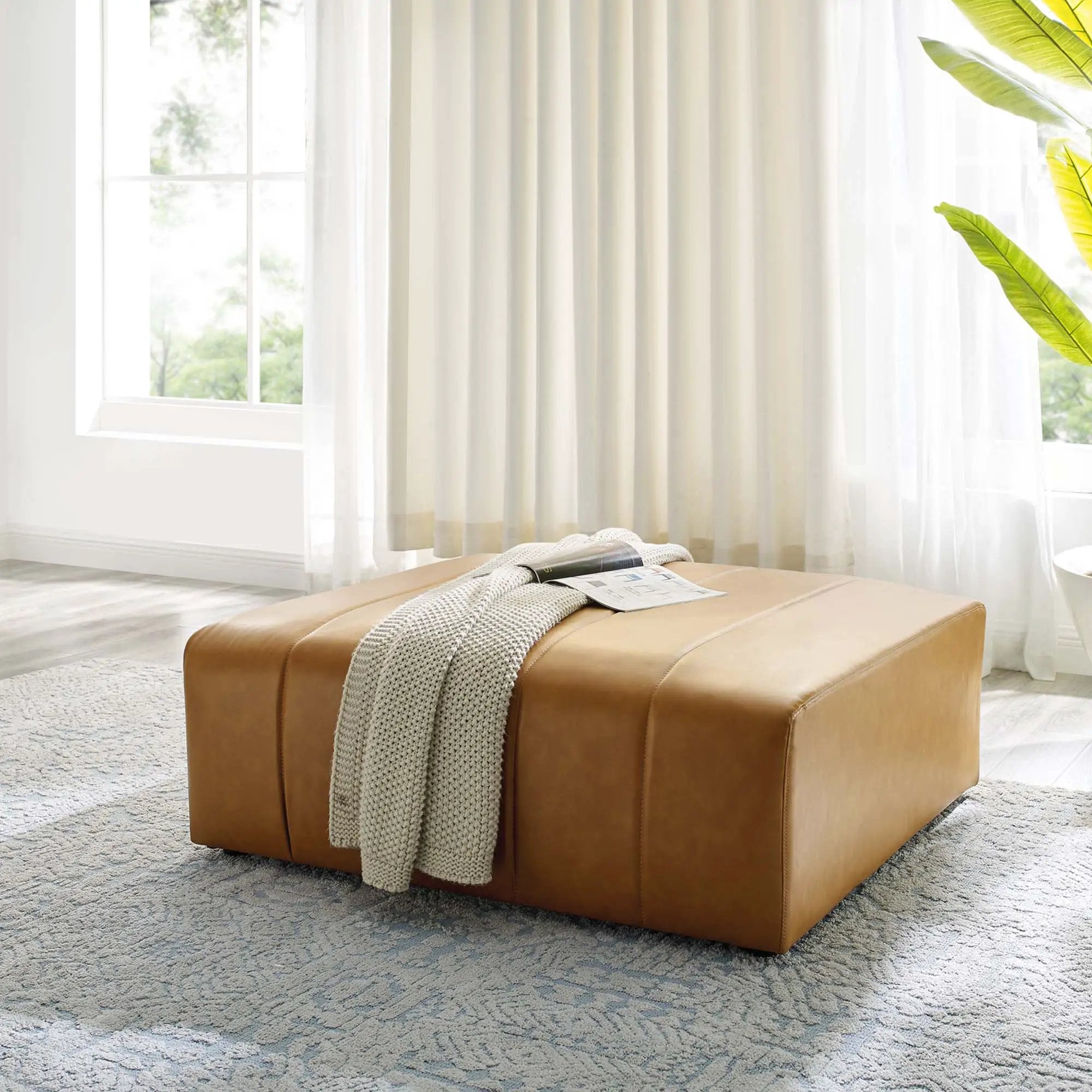 Bartlett Vegan Leather Ottoman by Modway by HouseOfZazla