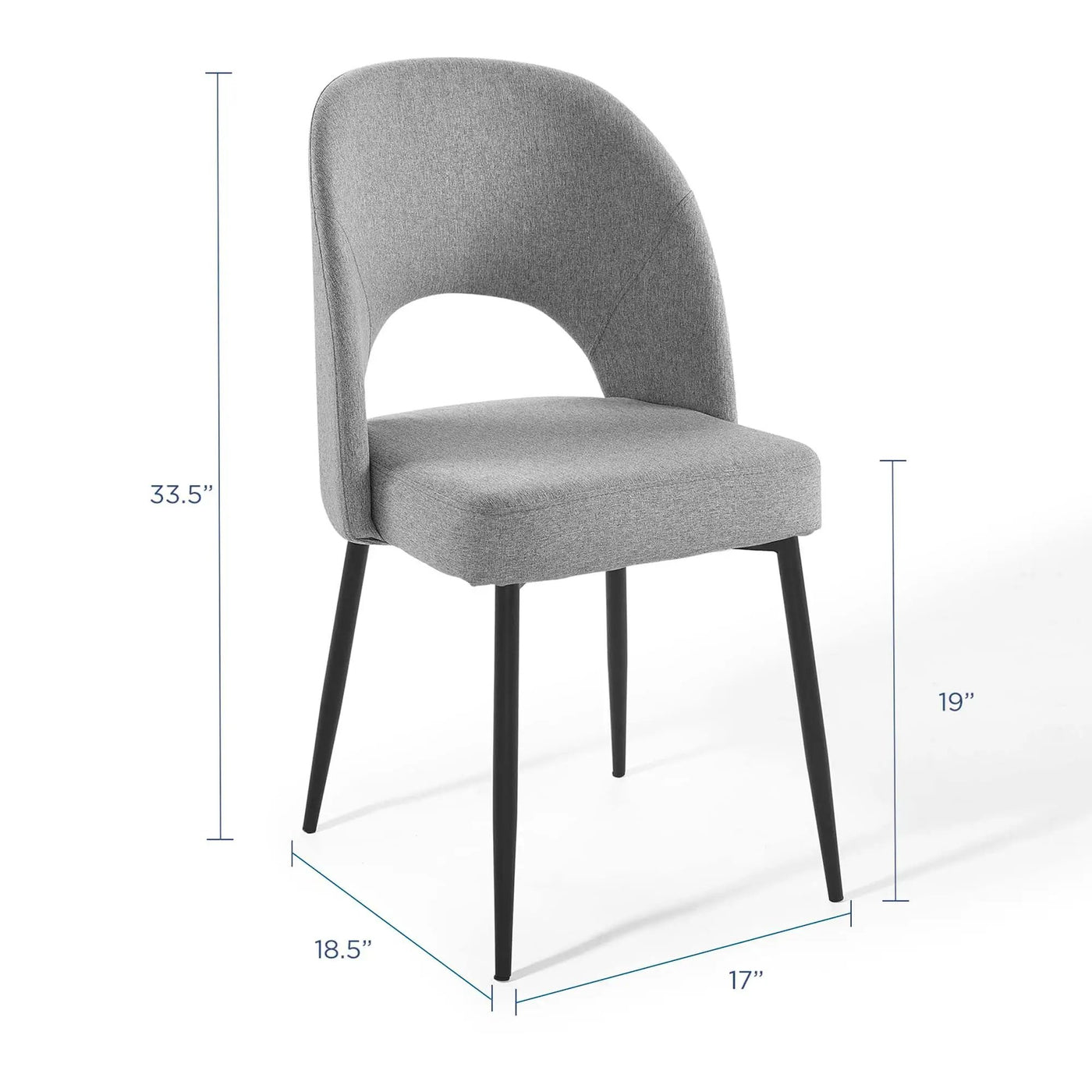 Rouse Upholstered Fabric Dining Side Chair Set of 2 by Modway by HouseOfZazla