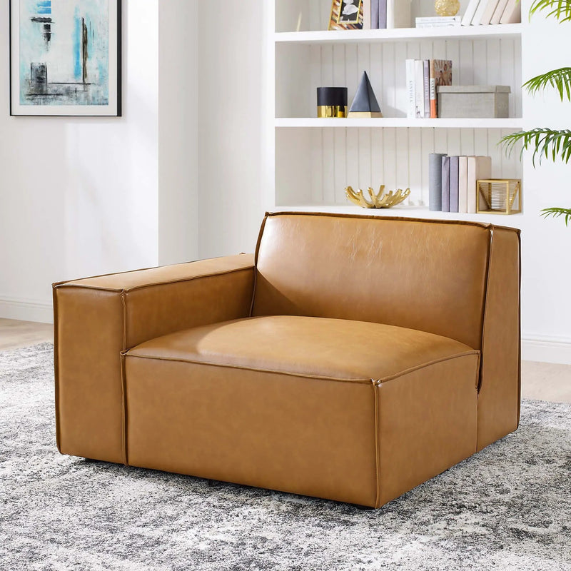 Restore Left-Arm Vegan Leather Sectional Sofa Chair by Modway by HouseOfZazla
