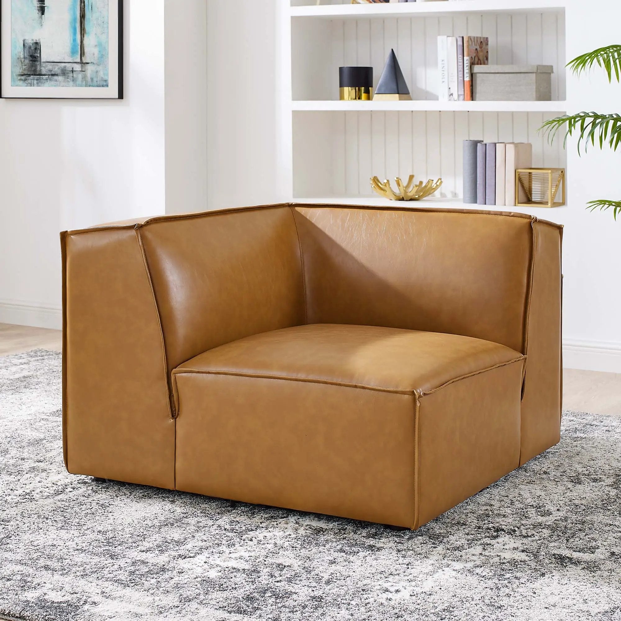 Restore Vegan Leather Sectional Sofa Corner Chair by Modway by HouseOfZazla