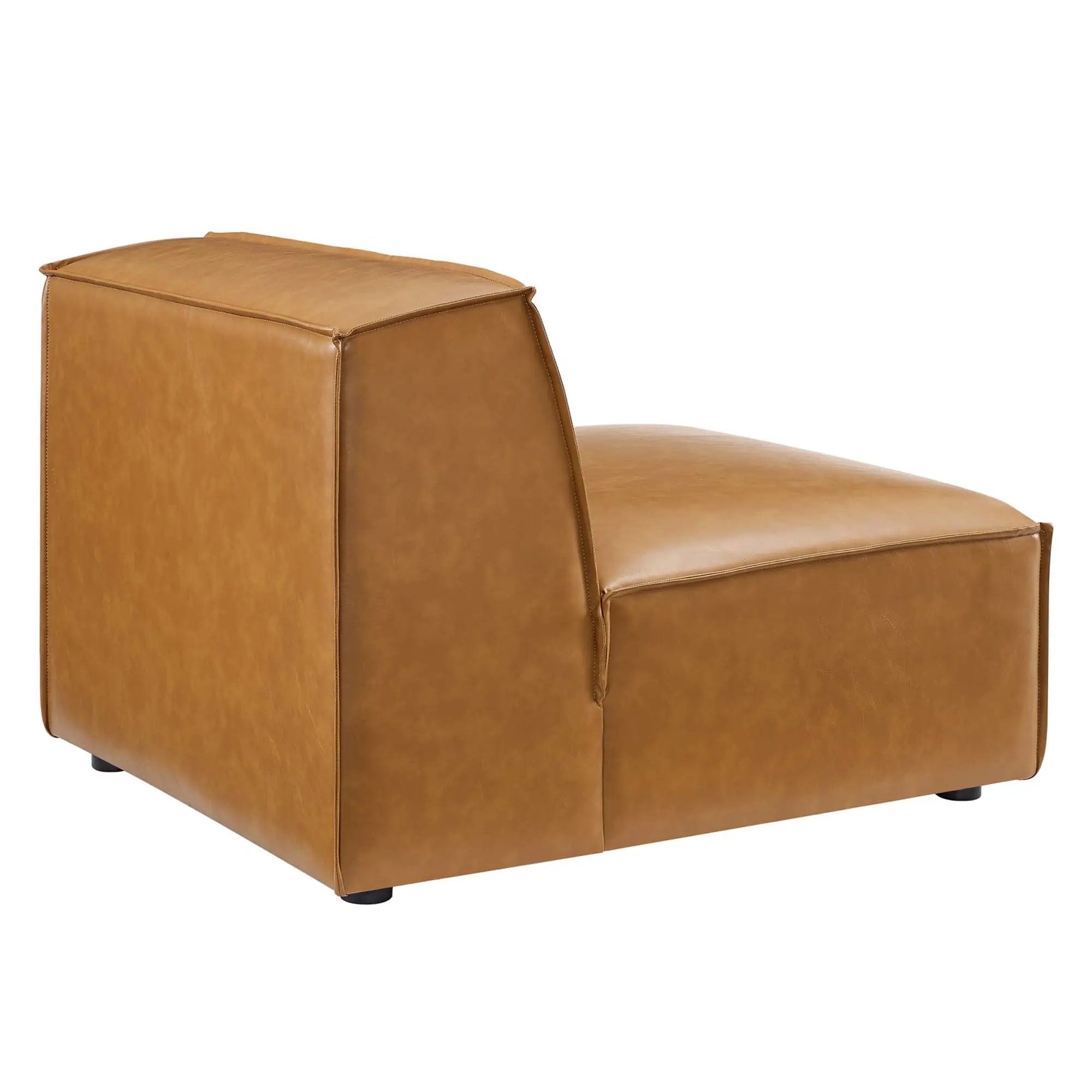 Restore Vegan Leather Sectional Sofa Armless Chair by Modway by HouseOfZazla