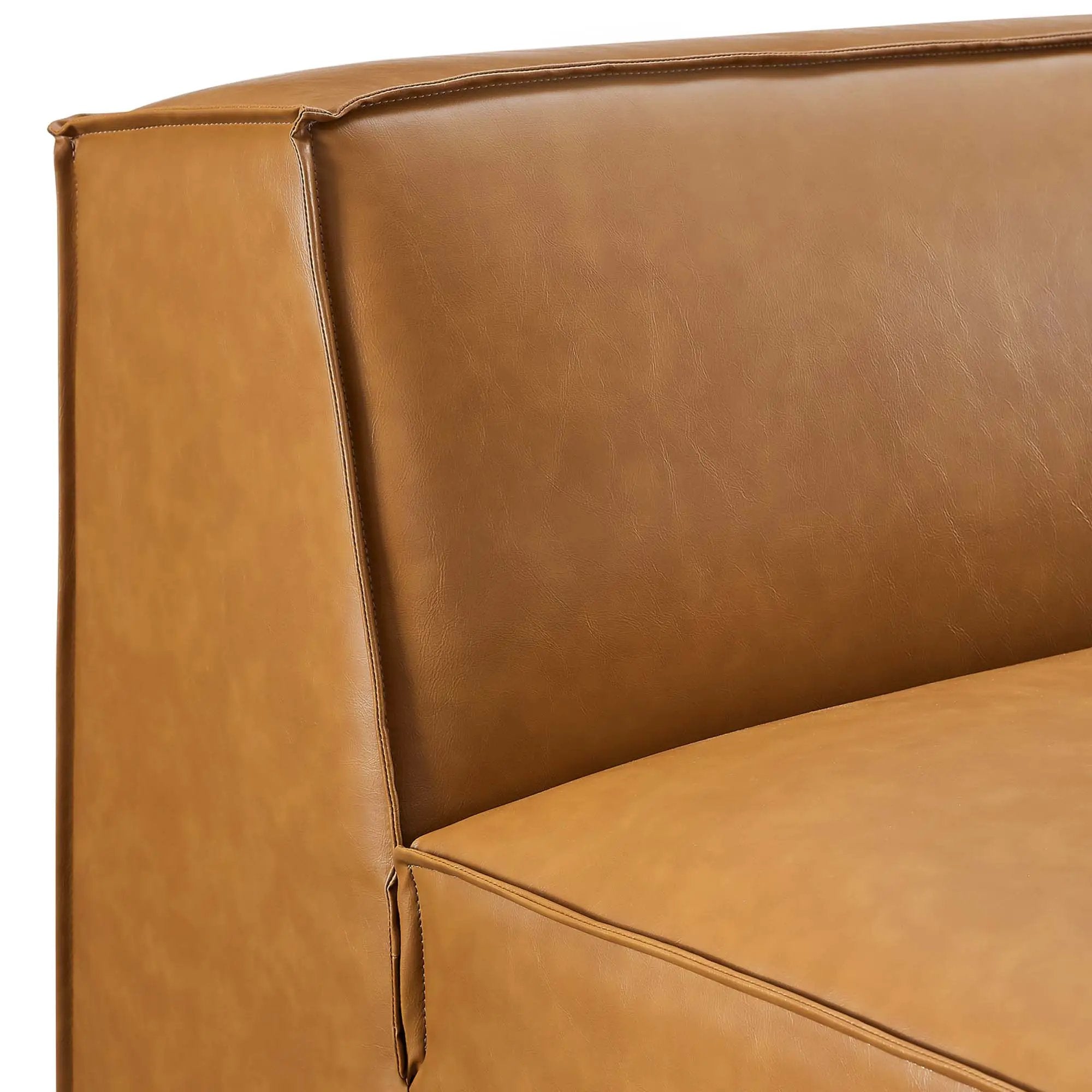 Restore Vegan Leather Sectional Sofa Armless Chair by Modway by HouseOfZazla