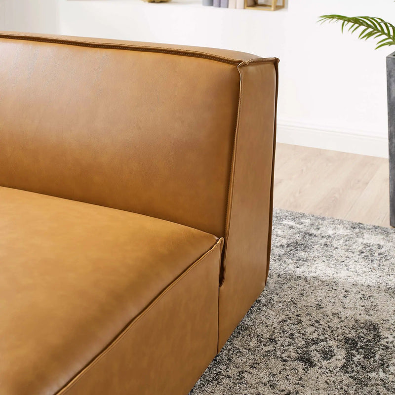 Restore Vegan Leather Sectional Sofa Armless Chair by Modway by HouseOfZazla