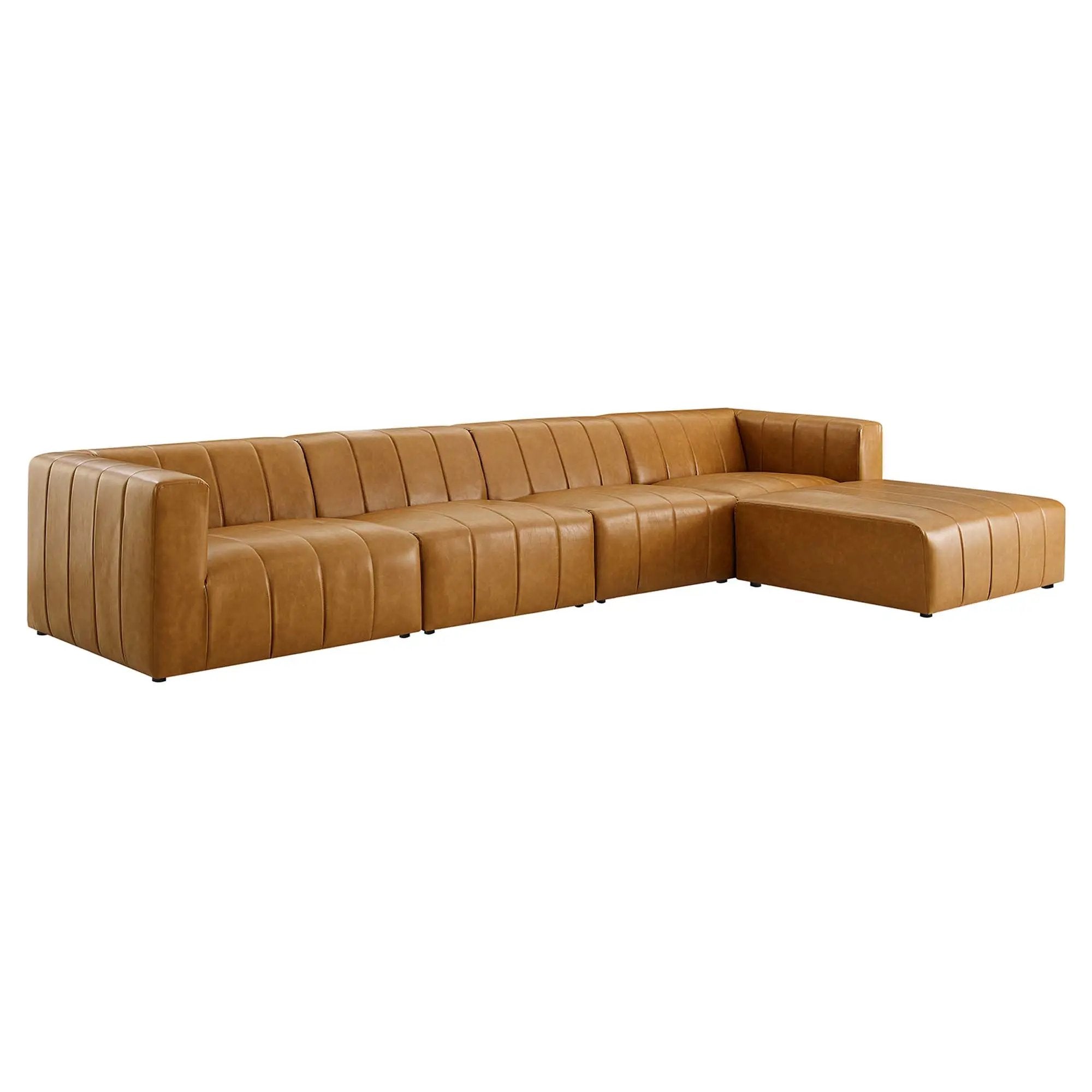 Bartlett 5-Piece Vegan Leather Sectional Sofa by HouseOfZazla