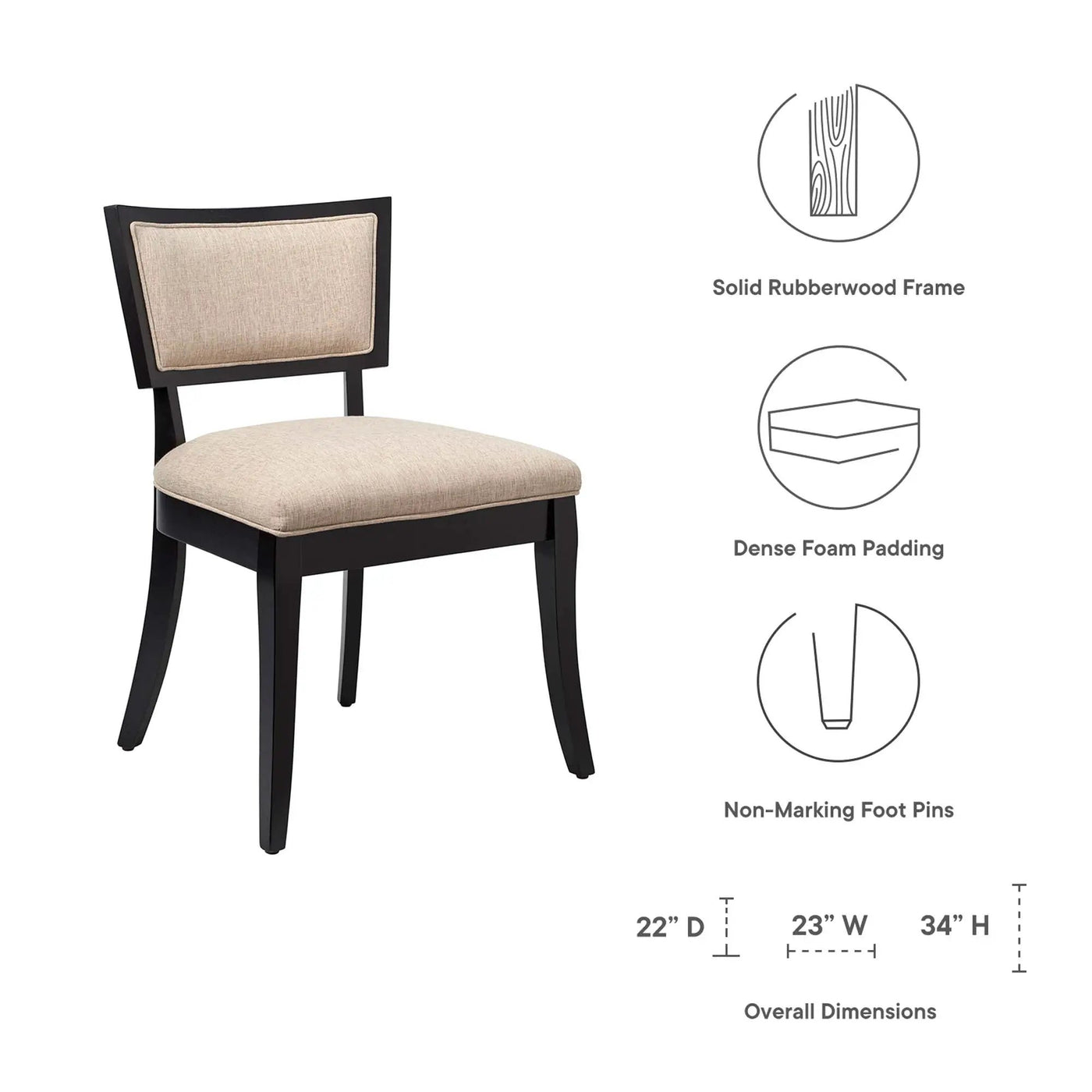 Pristine Upholstered Fabric Dining Chairs Set of 2 by Modway by HouseOfZazla