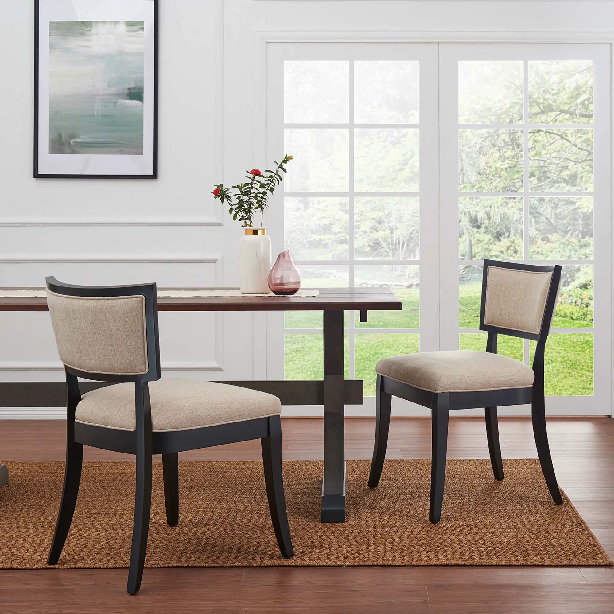 Pristine Upholstered Fabric Dining Chairs Set of 2 by Modway by HouseOfZazla