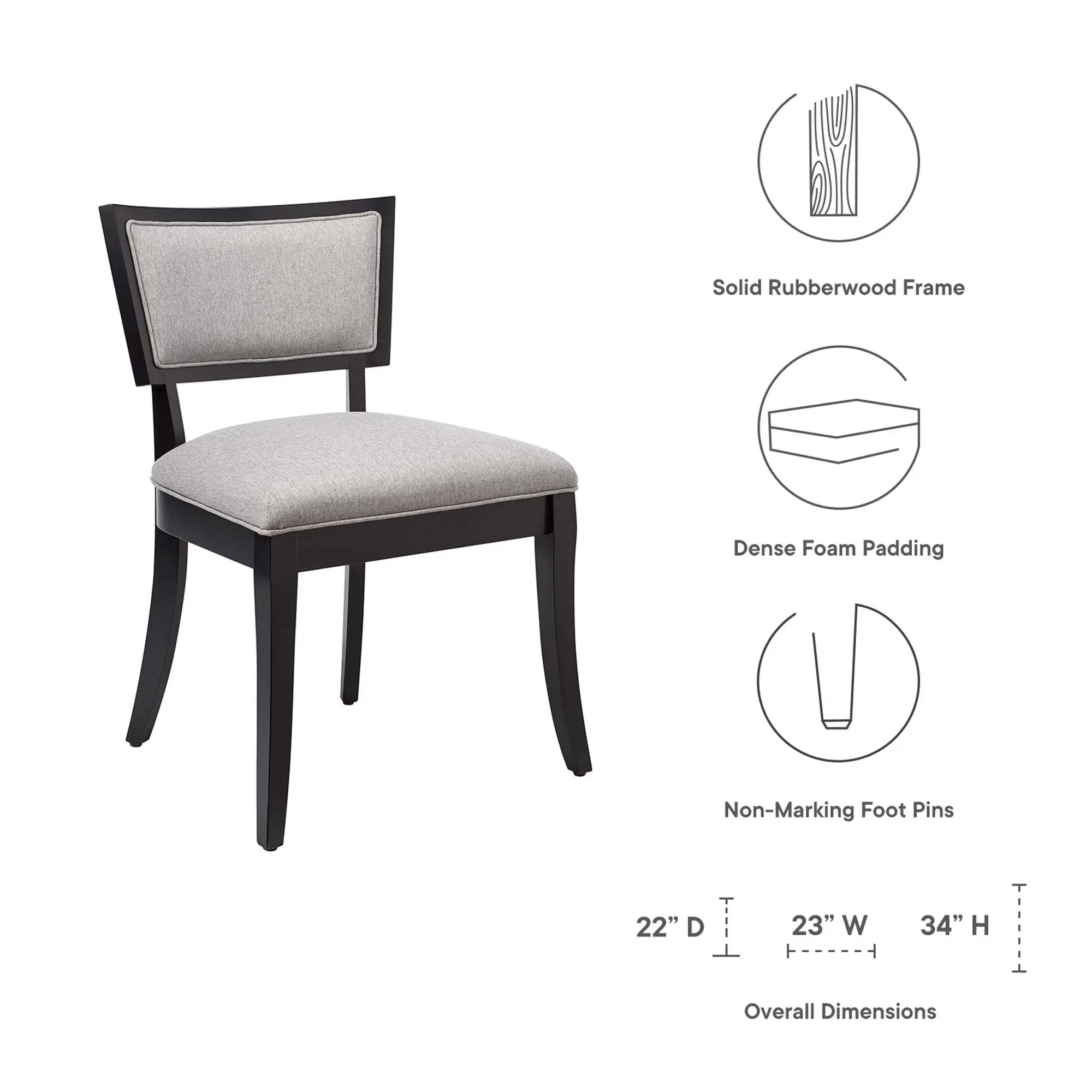 Pristine Upholstered Fabric Dining Chairs Set of 2 by Modway by HouseOfZazla
