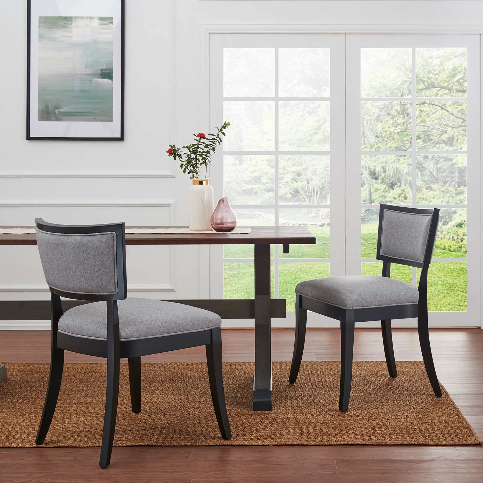 Pristine Upholstered Fabric Dining Chairs Set of 2 by Modway by HouseOfZazla