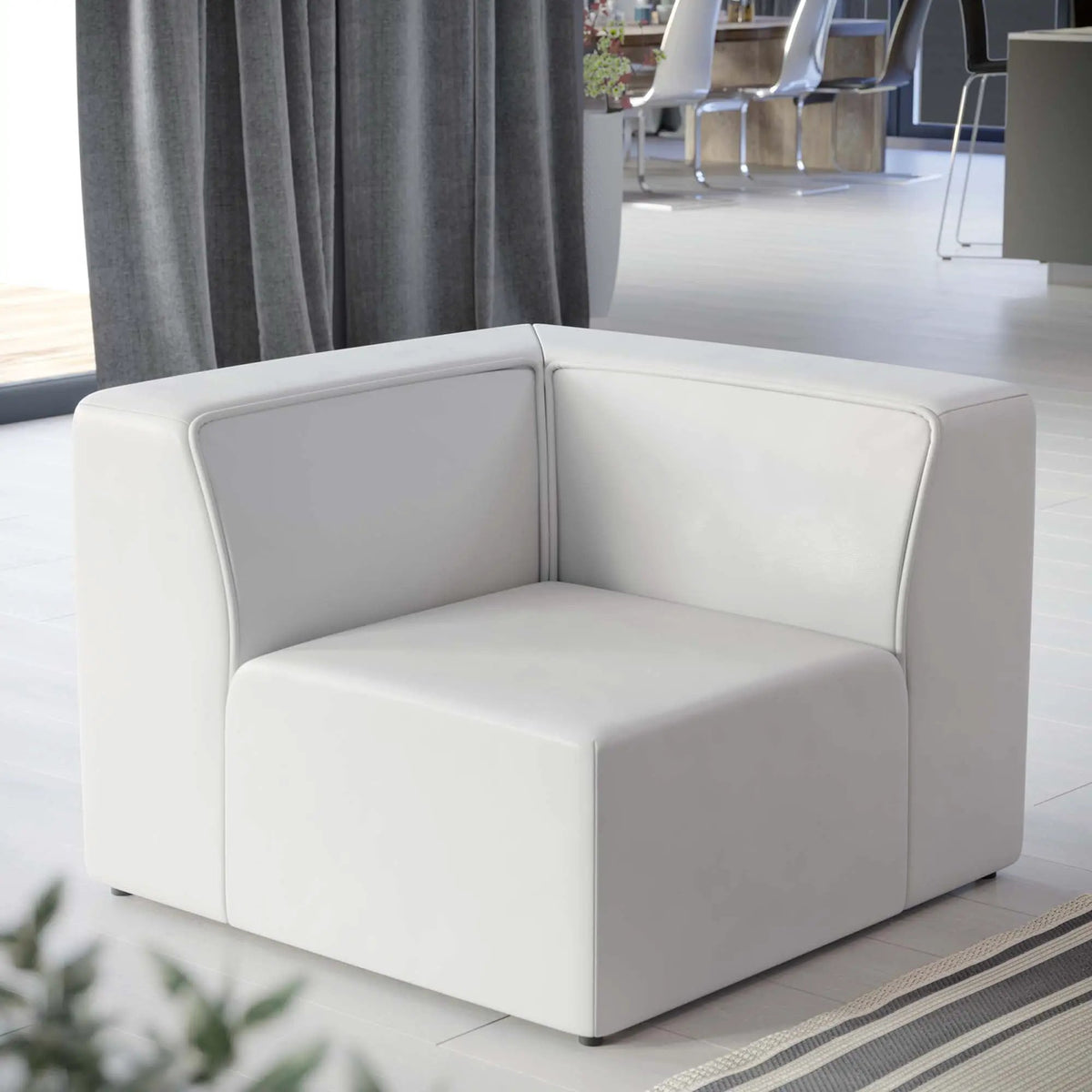 Mingle Vegan Leather Corner Chair by Modway by HouseOfZazla