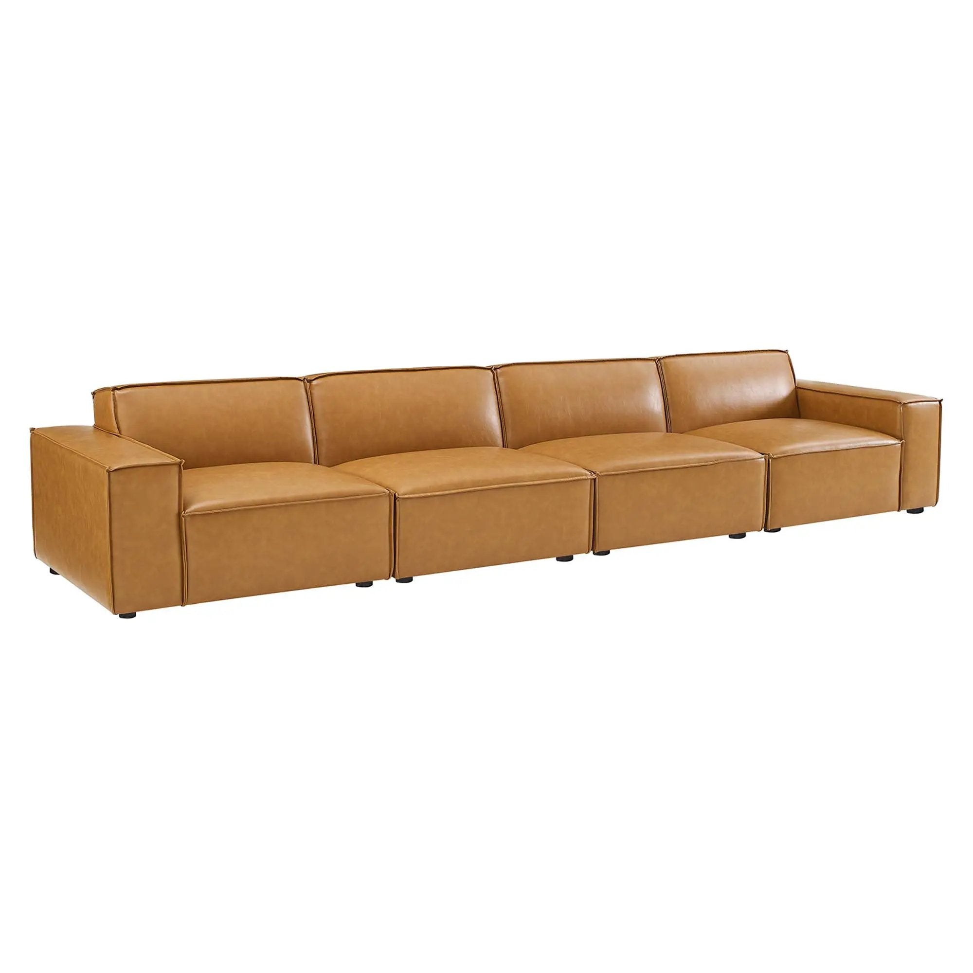 Restore 4-Piece Vegan Leather Sofa by Modway by HouseOfZazla