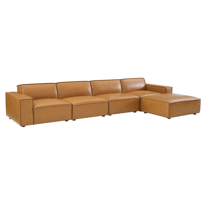 Restore 5-Piece Vegan Leather Sectional Sofa by HouseOfZazla