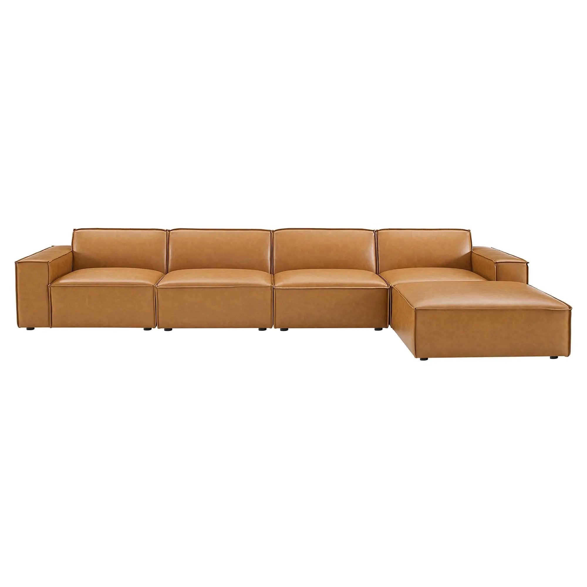 Restore 5-Piece Vegan Leather Sectional Sofa by HouseOfZazla