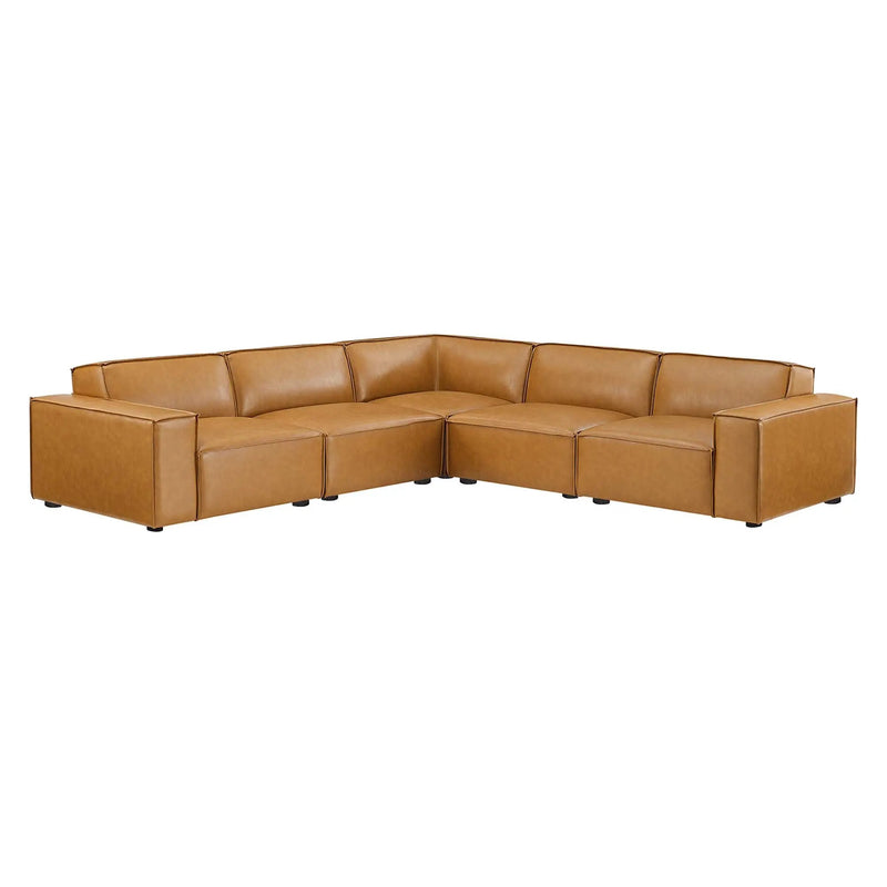 Restore 5-Piece Vegan Leather Sectional Sofa by Modway by HouseOfZazla