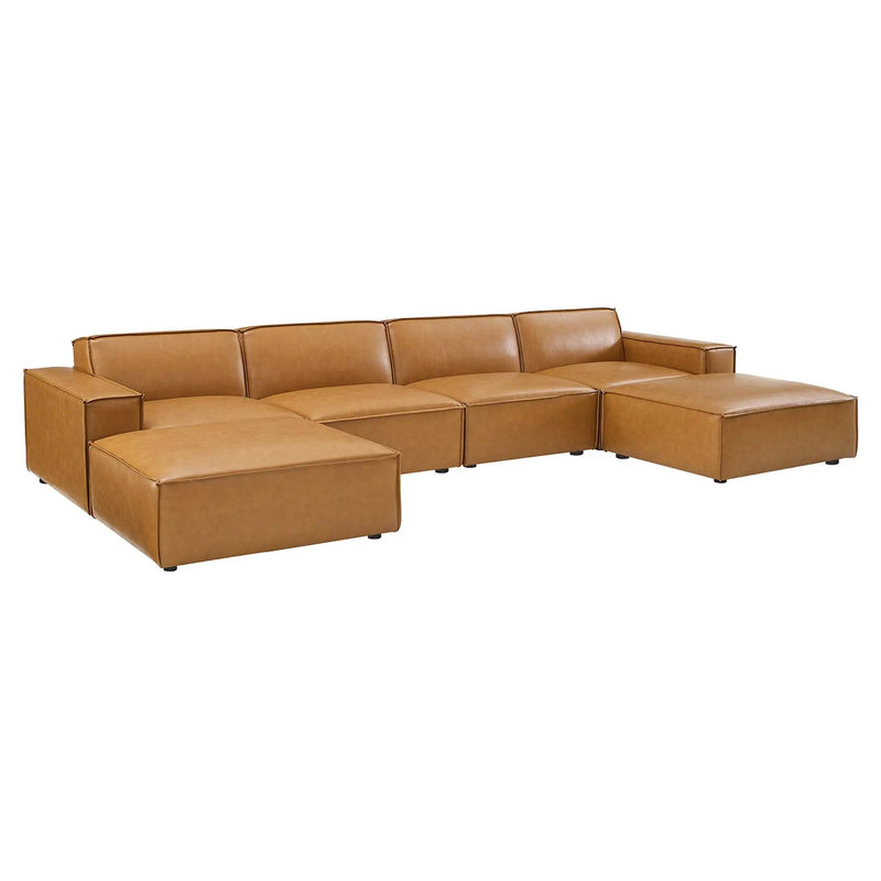 Restore 6-Piece Vegan Leather Sectional Sofa by Modway by HouseOfZazla