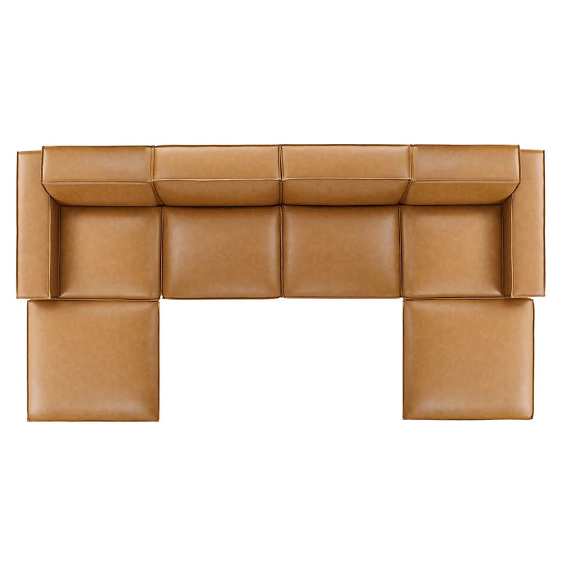 Restore 6-Piece Vegan Leather Sectional Sofa by Modway by HouseOfZazla