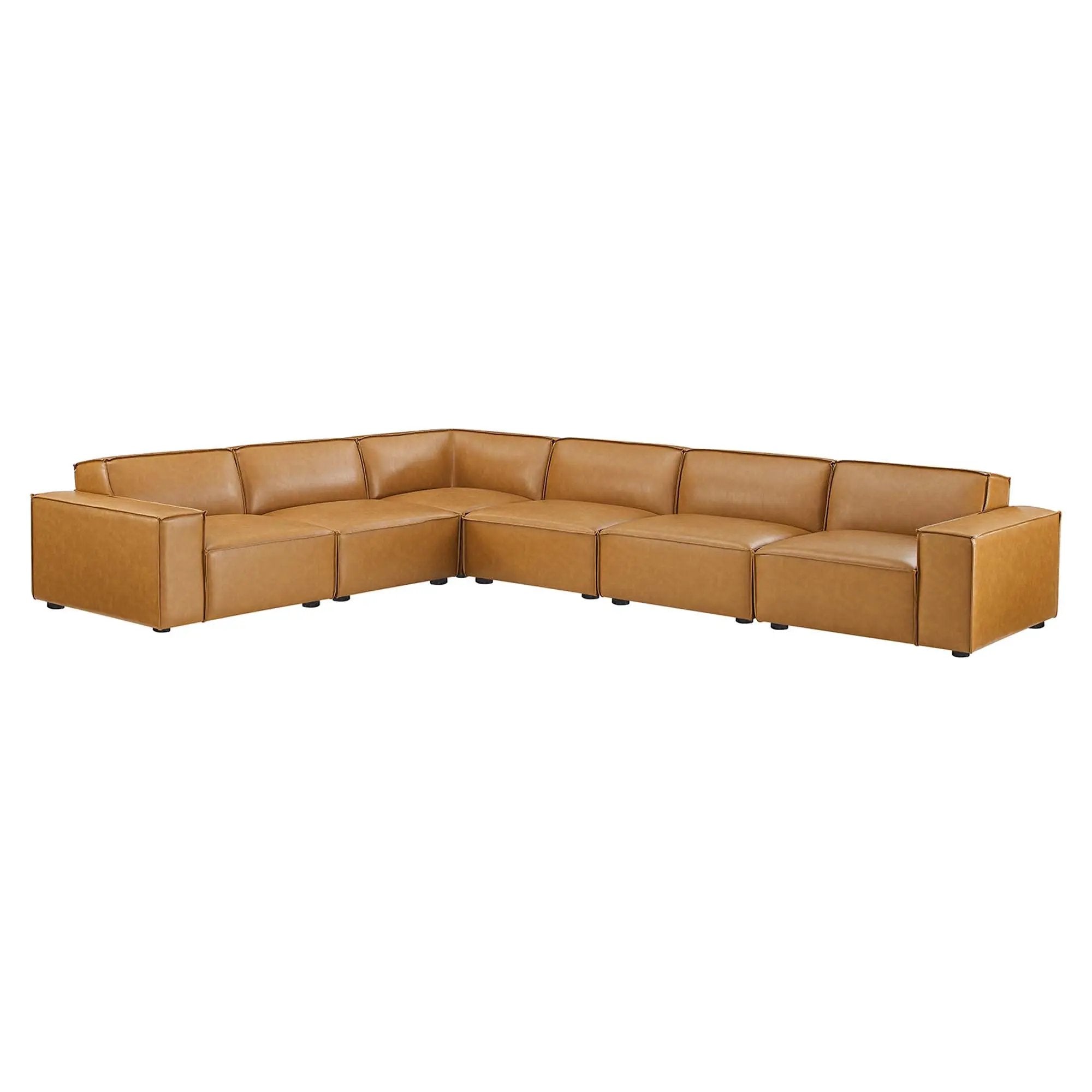 Restore 6-Piece Vegan Leather Sectional Sofa by Modway by HouseOfZazla