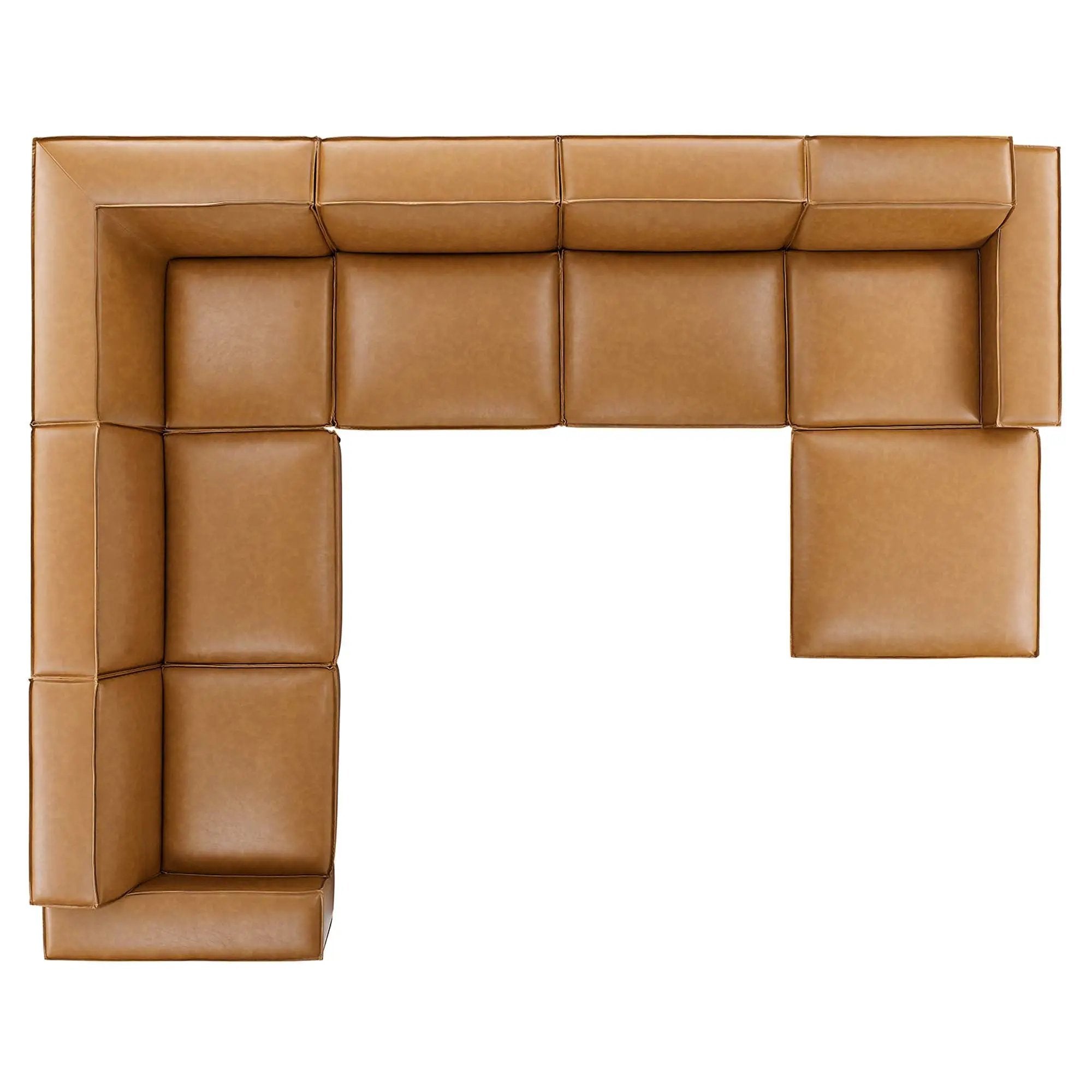 Restore 7-Piece Vegan Leather Sectional Sofa by Modway by HouseOfZazla