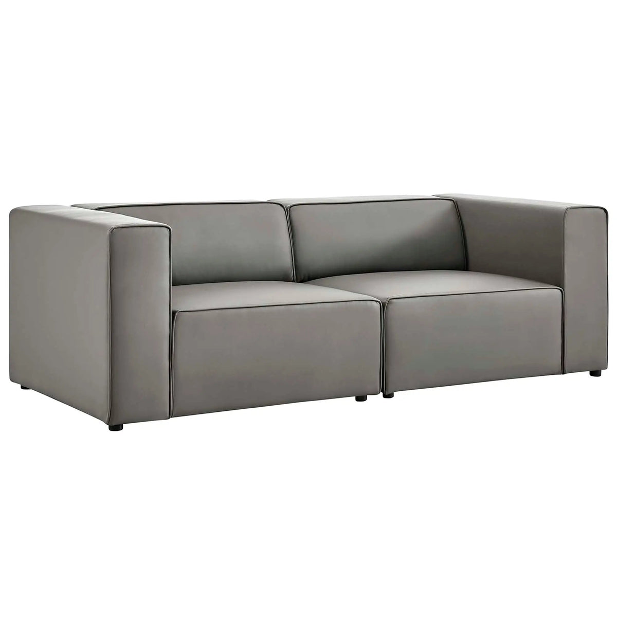 Mingle 2-Piece Vegan Leather Sectional Sofa Loveseat by Modway by HouseOfZazla