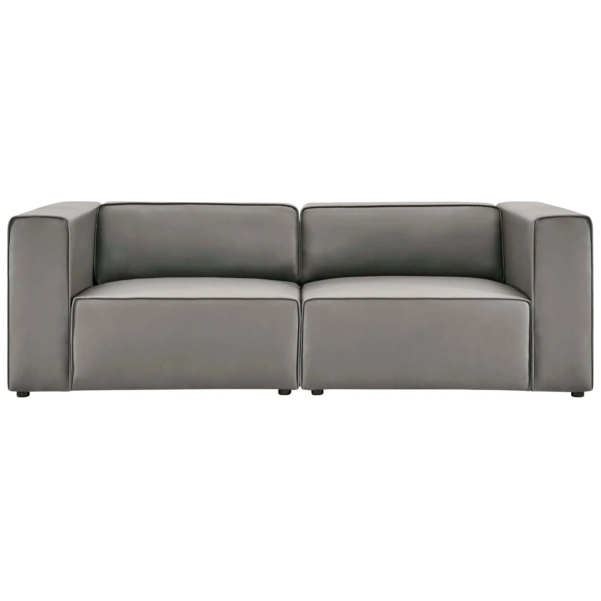 Mingle 2-Piece Vegan Leather Sectional Sofa Loveseat by Modway by HouseOfZazla