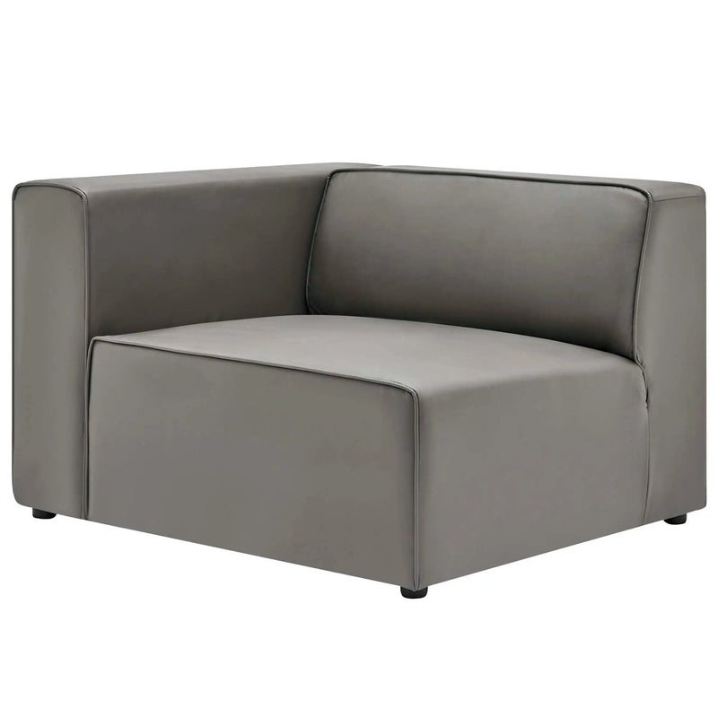 Mingle 2-Piece Vegan Leather Sectional Sofa Loveseat by Modway by HouseOfZazla