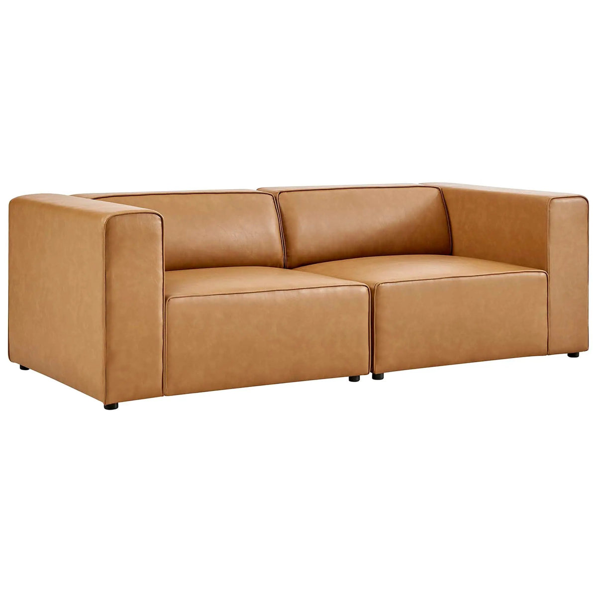Mingle 2-Piece Vegan Leather Sectional Sofa Loveseat by Modway by HouseOfZazla
