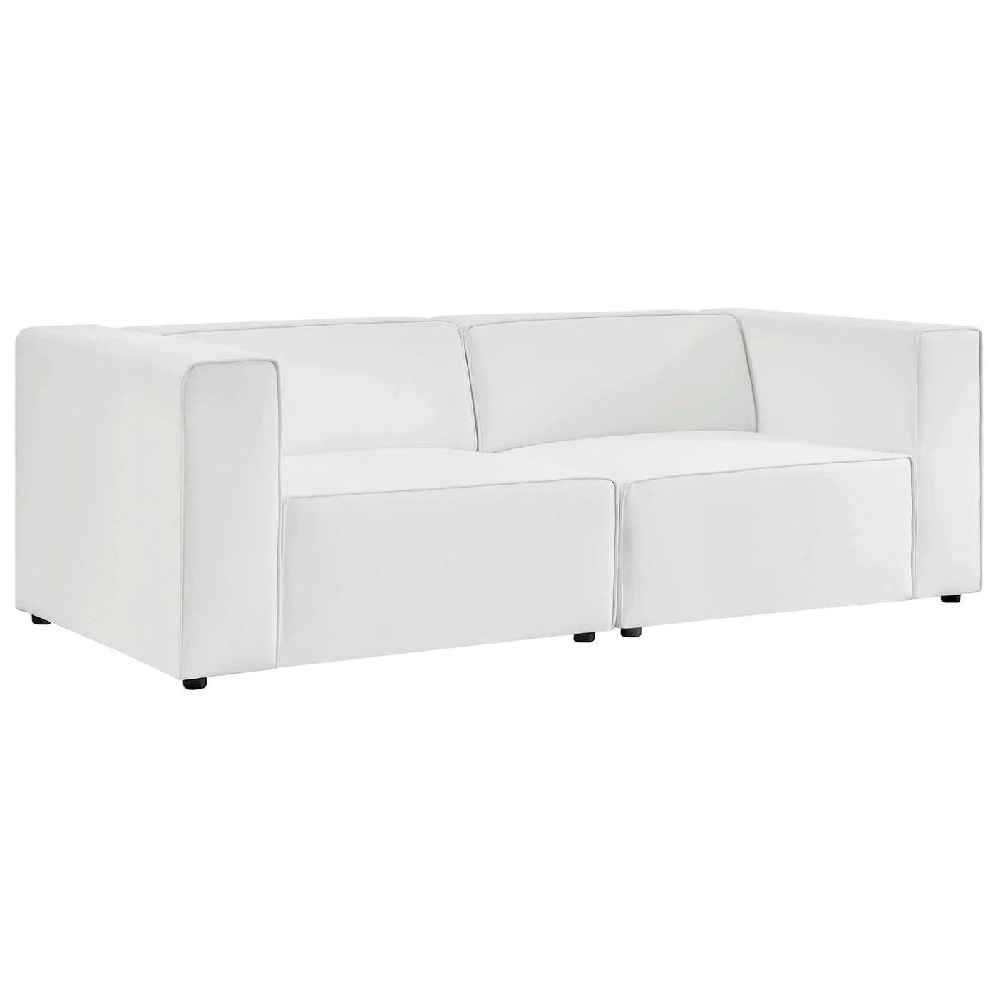 Mingle 2-Piece Vegan Leather Sectional Sofa Loveseat by Modway by HouseOfZazla