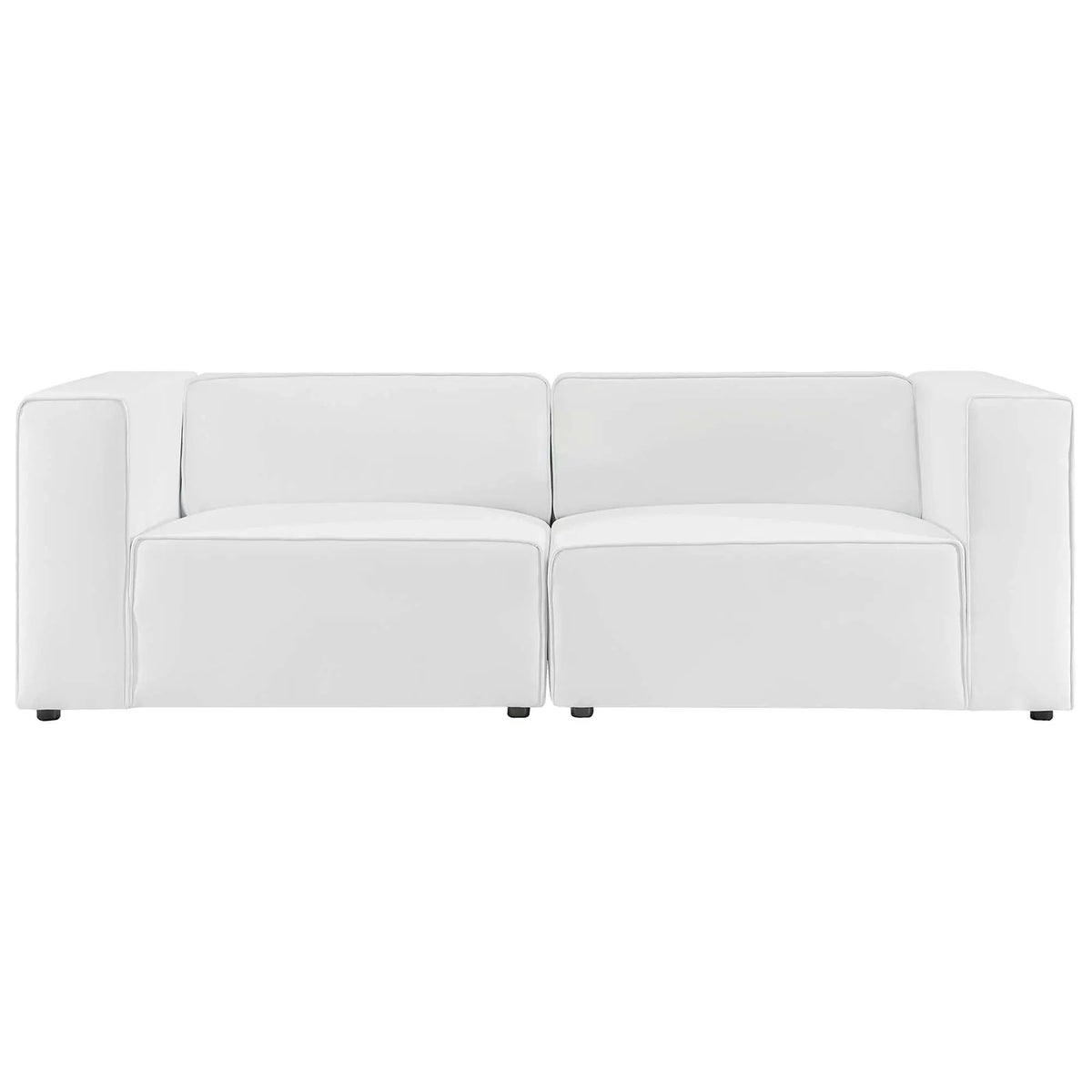 Mingle 2-Piece Vegan Leather Sectional Sofa Loveseat by Modway by HouseOfZazla